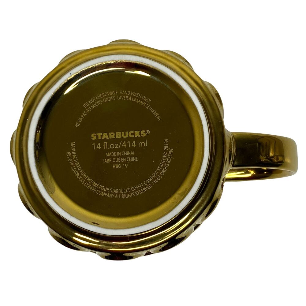 Starbucks Gold Mermaid Mug Siren Scales 2019 Holiday Christmas Limited Edition - Picture 3 of 6